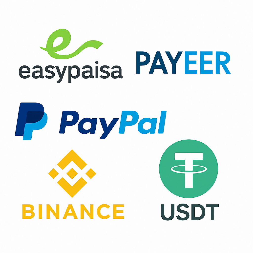 YahyaHost accept EasyPaisa, Jazzcash, visa, NayaPay, gpay,mastercard, net banking